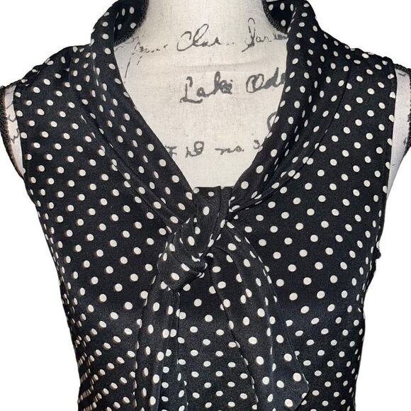 Harold’s black & tan silk sleeveless blouse 8 - Picture 3 of 4